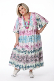 UNIDIVA viscose/zijde A-lijn zomer jurk apart