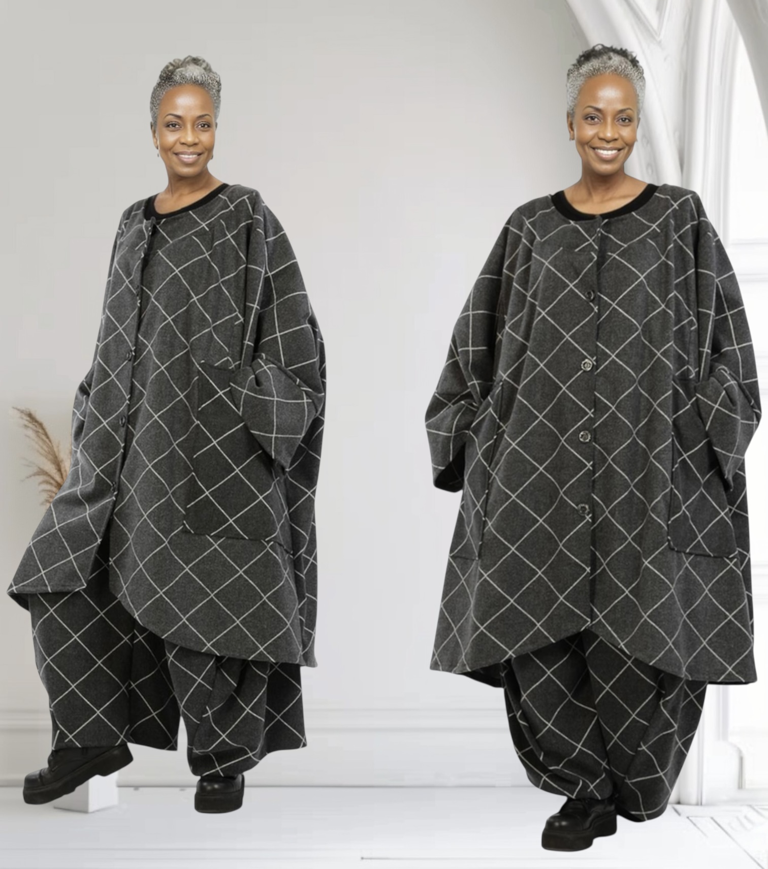 AKH viscose mix  A-lijn tussenjas /blazer stretch
