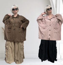 ITALIA  MODA oversized katoen fijn corduroy blazer/jas /stretch/apart/in meerdere kleuren