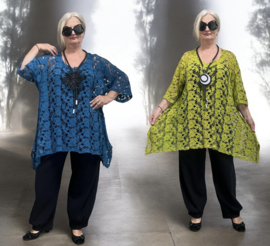 La Bass de modieuze kleuring katoen KANTEN tuniek apart/in meerdere kleuren