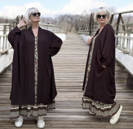 AKH oversized chique A-lijn blazer/vest met zakken apart