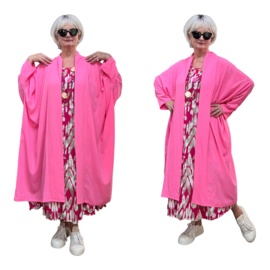 AKH oversized chique A-lijn blazer/vest met zakken apart