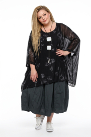 Moonshine  oversized zijde tuniek/poncho gevoerd