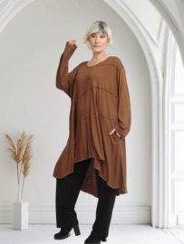 AKH oversized tricot viscose  A-lijn  tuniek/jurk apart stretch
