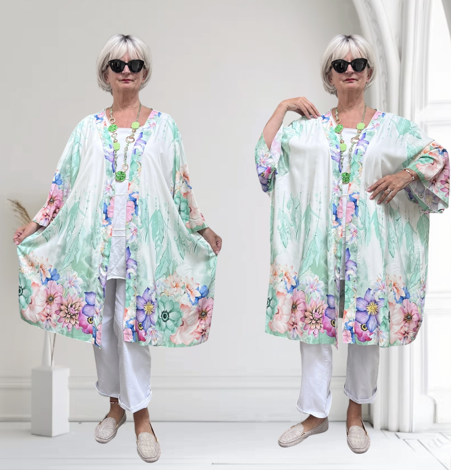 ITALIA oversized viscose zomer vest