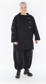 AKH viscose winter blazer jacquardkwaliteit zwart/stretch