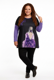 CN-G viscose A-lijn top/tuniek  stretch