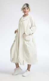 AKH viscose A-lijn zomer jas apart /stretch /wit/zwart/stretch 