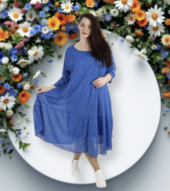 AKH viscose A-lijn KANTEN jurk met zakken gevoerd /apart stretch