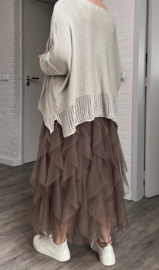 Moonshine oversized katoen  gebreide top stretch
