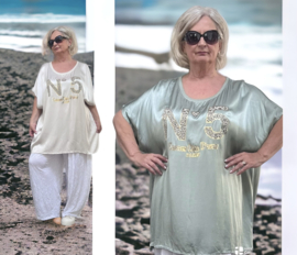 ITALIA  oversized  viscose top apart /in meerdere kleuren