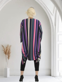 AKH oversized viscose A-lijn blazer/vest/tuniek met  zakken apart