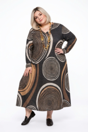 ITALIA MODA viscose mix A-lijn wijde jurk met zakken /stretch