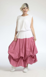 AKH oversized katoen rok met verstelbare plooien