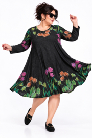 ITALIA MODA jersey viscose A-lijn jurk /stretch