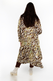 AKH oversized jersey viscose A-lijn jurk apart stretch