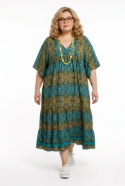 UNIDIVA viscose/zijde  A-lijn zomer jurk apart