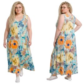 Ophilia viscose A-lijn jurk/ stretch