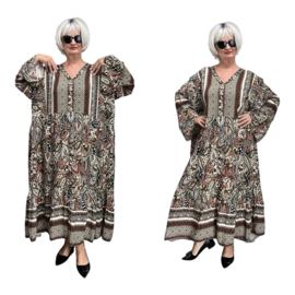 Sissi BOHO oversized A-lijn viscose jurk apart