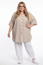 ITALIA MODA  linnen/katoen set  A-lijn blazer + tuniek/in meerdere kleuren