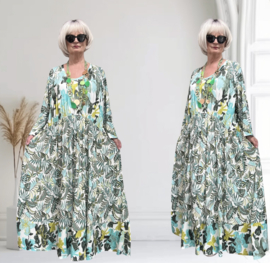 Mila Ragazza oversized A-lijn jersey boho jurk  apart (extra groot)stretch