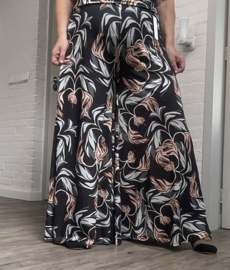 ITALY Mode jersey viscose  wijde broek apart /zeer rekbaar