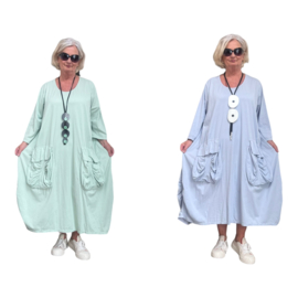 Moonshine katoen tricot A-lijn jurk apart/in meerdere kleuren