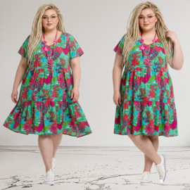 One Summer  viscose A-lijn jurk