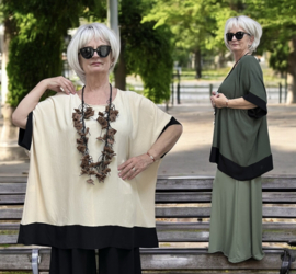 LaBass oversized viscose top/tuniek/niet doorschijnend /in meerdere kleuren