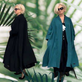 Maya oversized A-lijn katoen hydrofiel blazer/vest/in meerdere kleuren