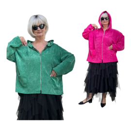 ITALIA MODA oversized viscose vest met ritssluiting stretch/in meerdere kleuren