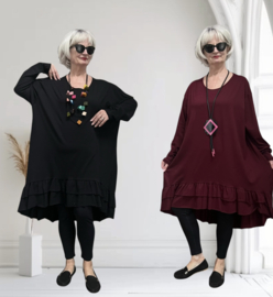 ITALIA MODA oversized katoen A-lijn tuniek stretch/in meerdere kleuren
