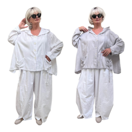 Moonshine katoen A-lijn blazer met capuchon  apart/in meerdere kleuren