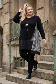 Vincenzo Allocca oversized viscose A-lijn tuniek tuniek zwart/wit