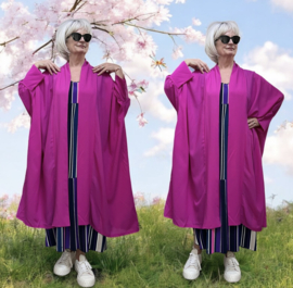 AKH oversized chique A-lijn blazer/vest met zakken apart