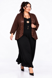 ITALIA MODA oversized viscose crepe vest/blazer met pailetten/in meerdere kleuren