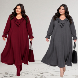 Italia Moda viscose crepe A-lijn jurk stretch /in meerdere kleuren