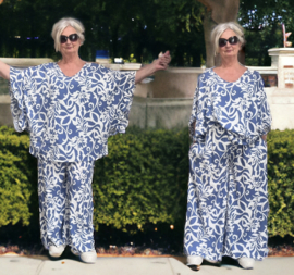 ITALIA oversized viscose blouse/ tuniek + broek apart/in meerdere kleuren
