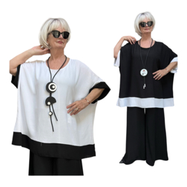 LaBass oversized viscose top/tuniek/niet doorschijnend /in meerdere kleuren
