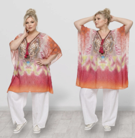 ONE OF A KIND  viscose zomer poncho/tuniek