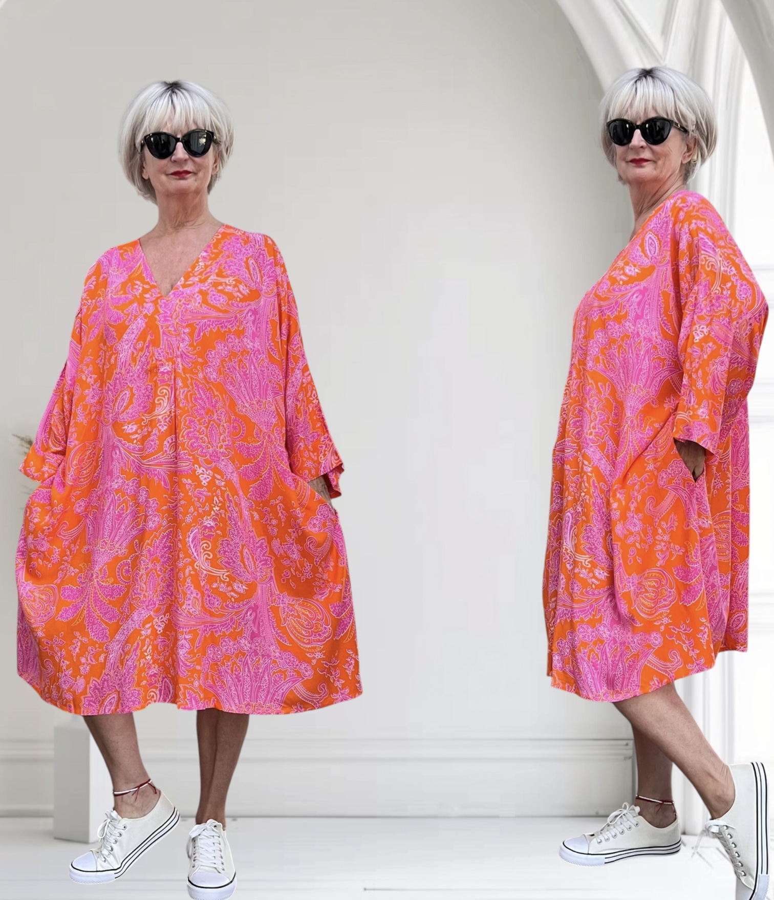 Vincenzo Allocca oversized viscose jurk/tuniek