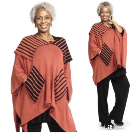 AKH oversized katoen gebreide  tuniek/top apart stretch