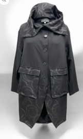 Vincenzo Allocca oversized katoen blazer/vest apart zwart stretch