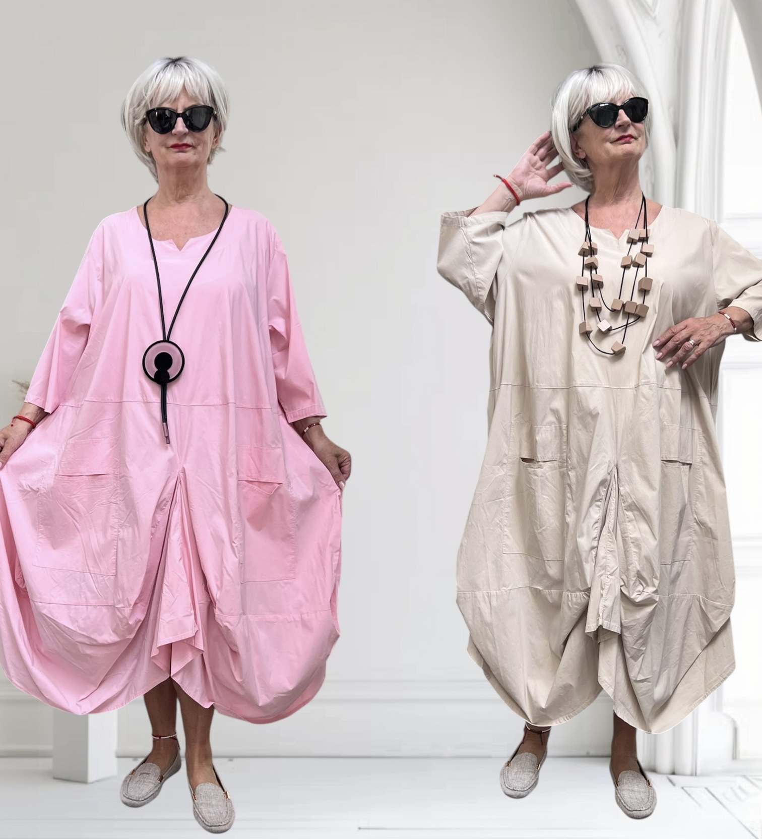Moonshine stretch viscose A-lijn jurk apart/in meerdere kleuren