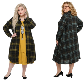 Zedd Plus viscose A-lijn hemd/tuniek/vest  met zakken/in meerdere kleuren