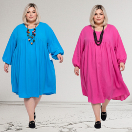 ITALIA Moda oversized viscose A-lijn jurk stretch /in meerdere kleuren