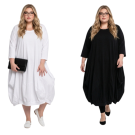 Moonshine katoen ballon jurk stretch / meerdere kleuren