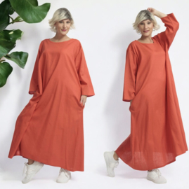 AKH oversized viscose/linnen jurk apart