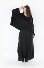 AKH oversized viscose mix broek stretch zwart