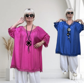 ITALIA oversized viscose blouse/top /in meerdere kleuren